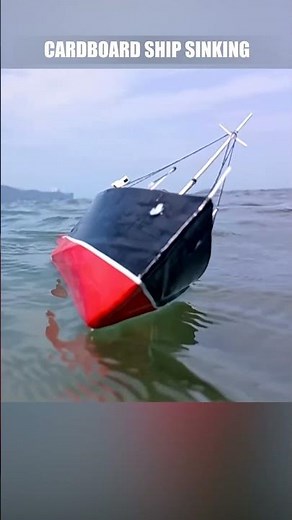 Cardboard ship sinking, model liner sinking in the endless sea #shipmodel #cardboardship #rcships