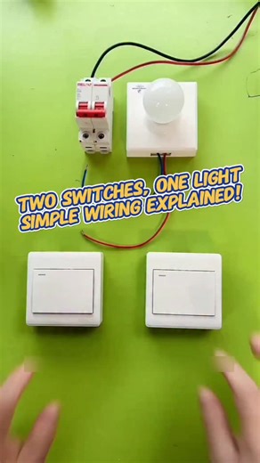 Spark Lab on Instagram: "Two Switches, One Light — Simple Wiring Explained! Like❣️ comments📋 Share📤 . #2wayswitch #2wayswitching #electricalswitch #electricalswitches #switch #diyelectrical #electrical #electrician #electricians #electricalwork #electricalworks #electricalstudent #electricalstudents #electricalengineering #electricalengineer #electricaltips #electricalwiring"