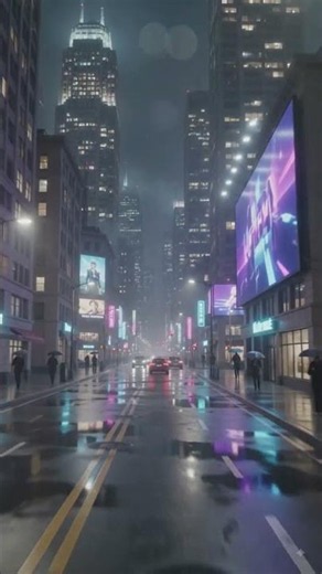 Realistic Night City View 🌃 | Cinematic Aesthetic 4K | Relaxing Urban Ambience