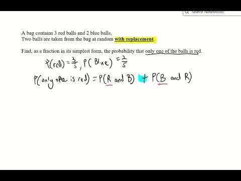 Multiplication of Probabilities with Replacement | Why do we multiply by 2?