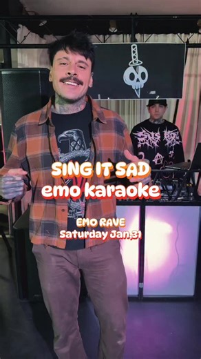 diego alex 🦇🇲🇽 on Instagram: "SEE YOU TOMORROW 1/31/26 (link in bio for tickets) @singitsad #emokaraoke #myspace #emonight #elderemo #emo"