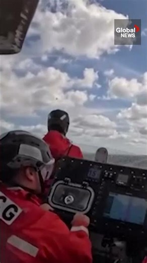 US Coast Guard vessel cuts through massive waves from Hurricane Erin 🌊