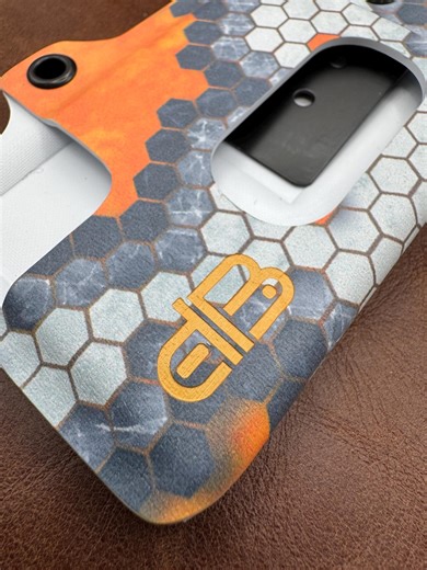 Black Orange and Gray Hex Minimalist Wallet, USA Handmade - Etsy