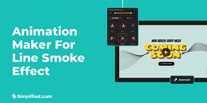 AI Photo Animation for Line Smoke Effect