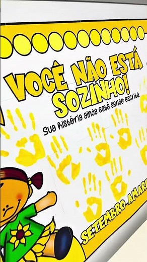 Como montar o Cartaz Colaborativo – Setembro Amarelo 💛