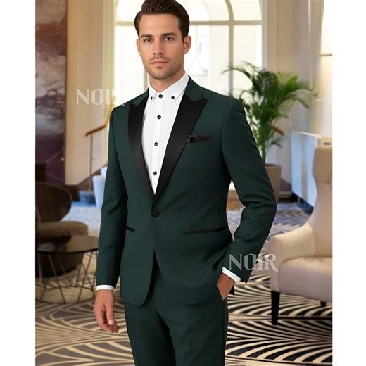 Emerald Green Tuxedo Suit | Men's Wedding Suit Groom Trauanzug Herren Costume Homme Elegant Formal Menswear Herren Anzug - Etsy