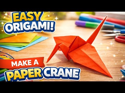How to Make Origami Paper Crane Step by Step | Easy Paper Crane Tutorial | Origami paper crane