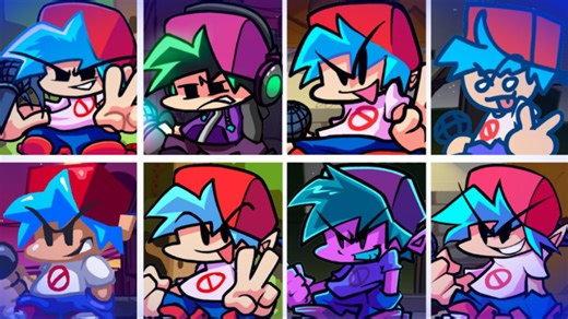 【FNF神曲模组Happy】由多种很酷的BF唱