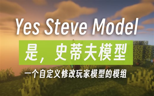 【1.18.2 模组介绍】Yes Steve Model 模组 1.0.0 版本 可自定义修改原版玩家模型的模组
