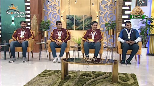 Today we celebrate the true champions of Pakistan 🇵🇰🏆 High-achieving sportsmen whose hard work, discipline, and determination continue to inspire the nation. Don’t miss their powerful stories and proud moments on the show. #PakistanChampions #ProudMoment #SportsAchievers #NationalHeroes #PakistanPride #MorningAtHome #PTVHome #Inspiration | PTV Home Official