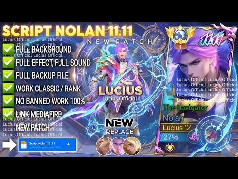 NEW UPDATE!! Script Skin Nolan Nexus Sea 11.11 - The Navigator No Password | Full Effect Voice