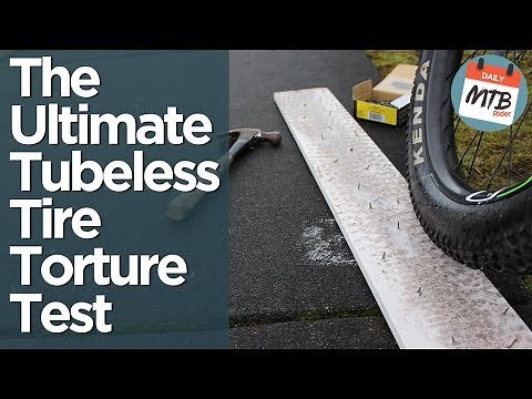 Bike Tires Vs A Bed Of Nails // Tubeless Tire Torture Test - Part 1