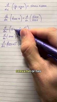 Whats the derivative of tan(x)?