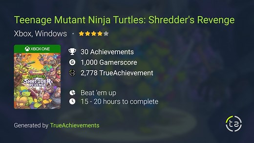 Teenage Mutant Ninja Turtles: Shredder's Revenge Achievements