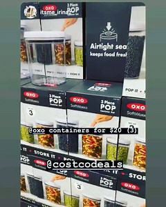 1K views · 21 reactions | A must have in your pantry! OXO 3 piece pop containers only $20! Right now in select Costco stores check your local store! If you have seen these at your store let us know in the comments belowwhich city! #costcodeals #costco #oxo the 3qt alone is $16 on amazon! This is a must buy! | Costco Deals | Facebook