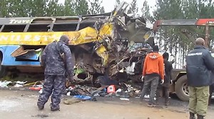 Ugandan police lower death toll from major bus crash to 46