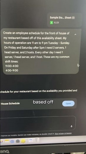 Use AI to schedule restaurant employees for free