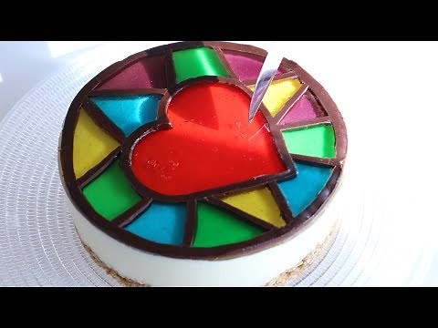 Stained-Glass jewelry Jello No-Bake Cheesecake