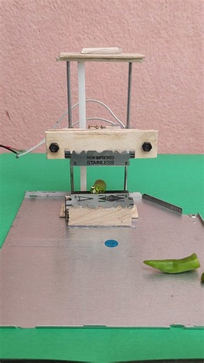 DIY chilly cutter mechanism #scienceproject