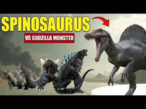Spinosaurus vs Godzilla Monsters | 3D Monster Size Comparison 2025