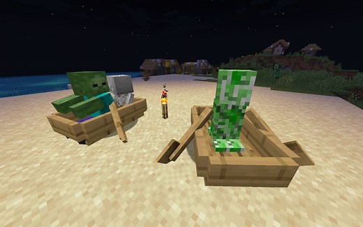 Which Minecraft mobs can you trap in a boat?