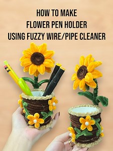 189K views · 2.2K reactions | How to make Flower Pen Holder using Fuzzy Wire/Pipe Cleaner. Teacher’s Day Gift Idea. Pen Holder Series(S1). #foryouシ #diy #penholder #tutorial #craftersoffacebook #craftersofinstagram #craftersgonnacraft #fuzzywireflower #pipecleaners #pipecleanerflowers #teachersday #teachersdaygift #teachersdaygiftideas #pipecleanerflowerstutorial #engrtrixie #wearthaleia #wearthaleiafuzzywireflowers | Wear Thaleia | Facebook