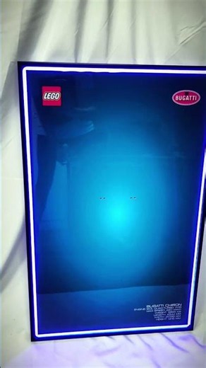LEGO Technic Bugatti Chiron (42083) в премиальной рамке с синей подсветкой 🔥