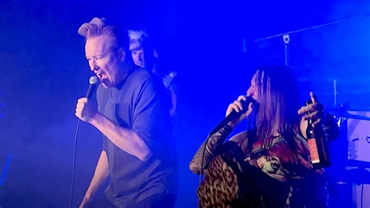 Conan O'Brien "got a hernia" singing with Austrian extreme metal band