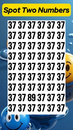 Only sharp eyed can find two different numbers. | Quiz Craze