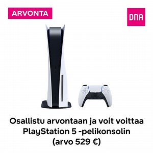 ARVONTA – voita upouusi PlayStation 5 -pelikonsoli! 🎮😍 DNA Netti -päivien kunniaksi laitoimme yhden tämän hetken halutuimmista laitteista arvontaan. Olet mukana kertomalla kommenteissa tarkasti parhaan pelaamiseen liittyvän muistosi ja kerro myös kenen kanssa pelaisit uudella pleikkarilla. Arvomme kommentin jättäneiden kesken yhden PS5-konsolin. ✌️ Tutustu myös tarkemmin pelaamisen laitteisiin myymälöidemme PlayStation-ständeillä ja DNA Nettikaupassa! | DNA