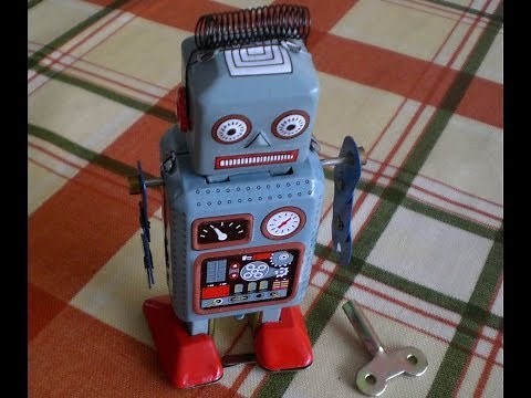 Clockwork Metal Robot - unboxing and review