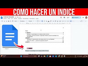 How to Create an Index in Google Docs - Step by Step ✅