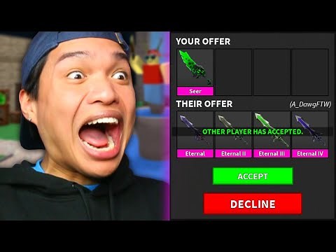 How to Trade Godlys in Murder Mystery 2! #1