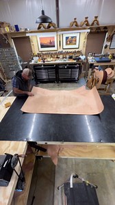 Breaking down a leather hide for straps – efficient cutting method