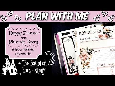 Plan With Me💐 Floral Planner Envy Signature Layout & Happy Planner Vertical