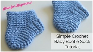 Simple Crochet Baby Bootie Socks with Free Pattern and Video Tutorial