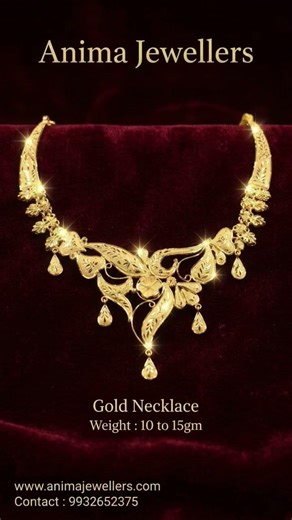 Gold Necklace Design 10gm to 15gm design Lightweight with Best Design