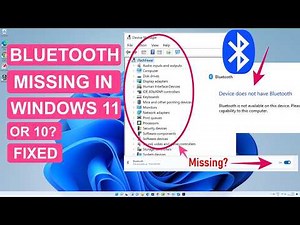 Fix Bluetooth Not Showing In Device Manager On Windows 11 & 10 | FIX MISSING BLUETOOTH IN PC
