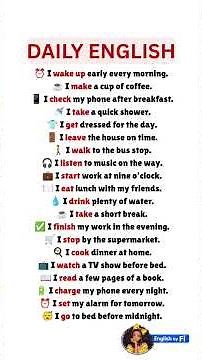 🔥 Daily English Sentences for Beginners
