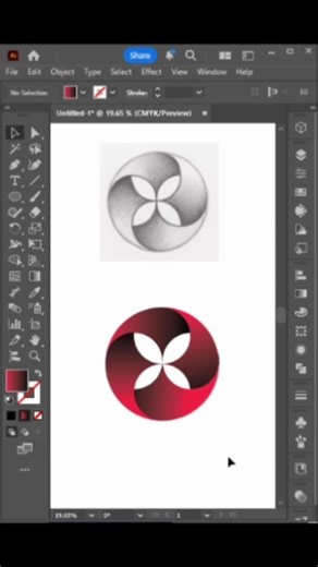 abstract shape in adobe illustrator #abstractshapes #illustratortips