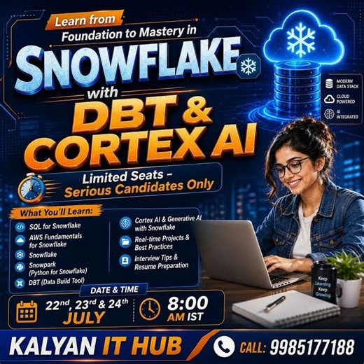 Snowflake with DBT and Cortex AI - New Batch | Kalyan IT Hub