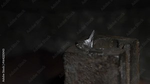 Pouring molten lead alloy into a mold. Workshop. Manufactory, manual manufacturing of lead alloy .An employee at the plant craft while working. Pouring molten lead alloy into a mold
