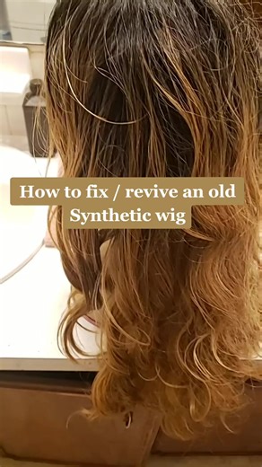 How to bring your old synthetic wig back to fresh ( saw this on YouTube). Results will come once its dry #fyp #wigtutorial #wishmeluck #xyzbca