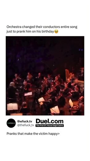 Memes, Entertainment, News on Instagram: "Orchestras are known for tight discipline, but many ensembles also keep light-hearted traditions alive. In rare cases, musicians will secretly coordinate a mid-performance switch to “Happy Birthday” as a way to honor their conductor, catching him completely off guard while still keeping the moment musical. These surprises usually happen at the end of a concert or rehearsal, when the orchestra has enough freedom to pull off the prank without disrupting a 