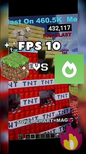 Minecraft 10 fps to 200 fps with sodium || sodium vs vanilla 🔥||Vanilla vs Sodium #shorts