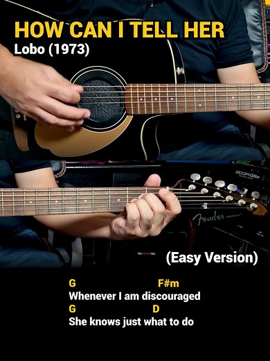 194K views · 5K reactions | How Can I Tell Her - Lobo (1973) (Easy Guitar Chords Tutorial with Lyrics) #DocOTEPStudio #Guitar #GuitarTutorial #ChordsAndLyrics | Doc OTEP Studio | Facebook