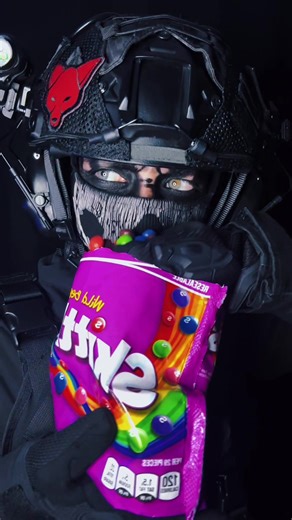 I get a little food aggressive sometimes …. #masktok #cosplay #skittles #funny #pov