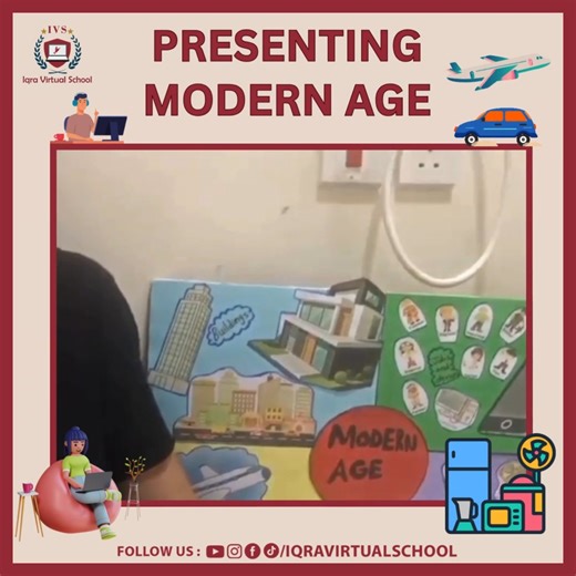 Presenting: The Modern Age! Our students explored the Modern Age and learned how today’s world is shaped by advanced technology, fast communication, and modern inventions. They discussed how daily life has changed with new machines, transport, and digital tools. Activity Highlights: Understanding modern technology – mobiles, computers, internet Learning about modern transport – cars, airplanes, trains Discussing how communication has become faster and easier Exploring how modern inventions help 