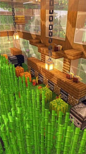 Minecraft 10 Automatic Farms in a Greenhouse.