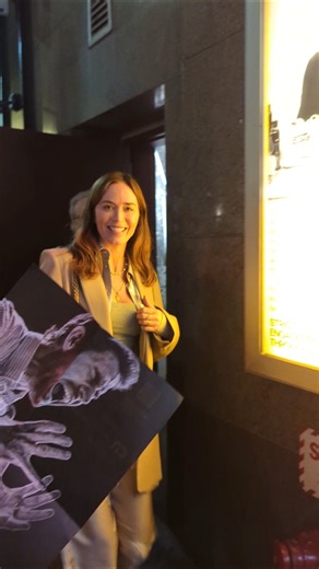 John Krasinski, Emily Blunt, Steven Spielberg at Angry Alan #johnkrasinski #autographs